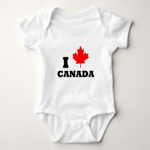 I Love Canada Baby Bodysuit