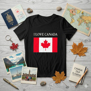 I love Canada. Canadian flag. Tri-Blend Shirt