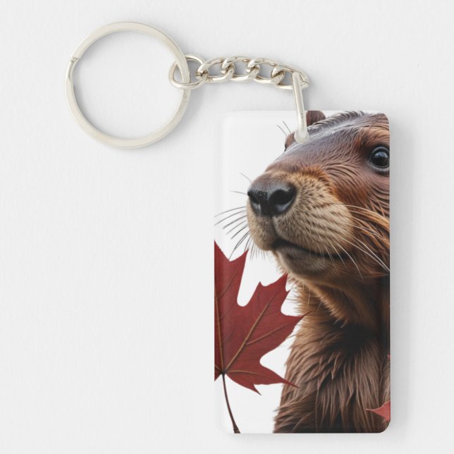 I Love Canada - Castor canadien aux feuilles (Devant)