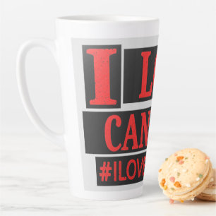 "I LOVE CANADA" Cute Expression Design Buy Now Latte Mug