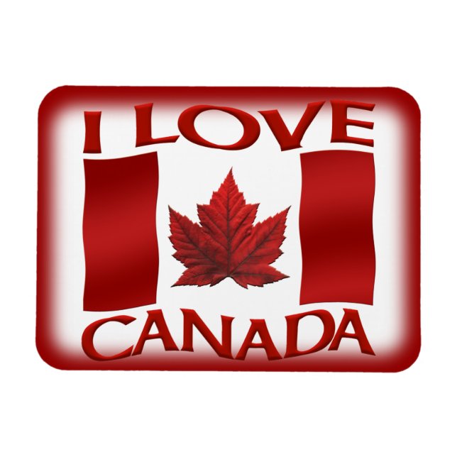 I Love Canada Fridge Magnet Canada Souvenir Magnet (Horizontal)