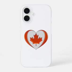 I Love Canada Heart Flag Maple Leaf Not for Sale iPhone 16 Case
