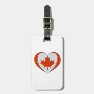 I Love Canada Heart Flag Maple Leaf Not for Sale Luggage Tag