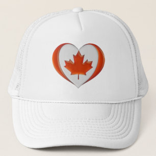 I Love Canada Heart Flag Maple Leaf Not for Sale Trucker Hat