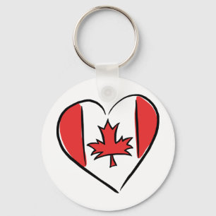I Love Canada Keychain