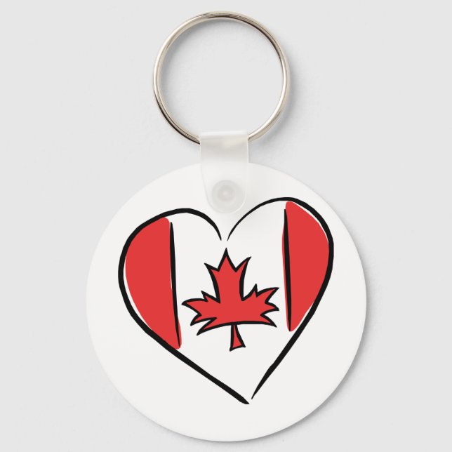 I Love Canada Keychain (Front)