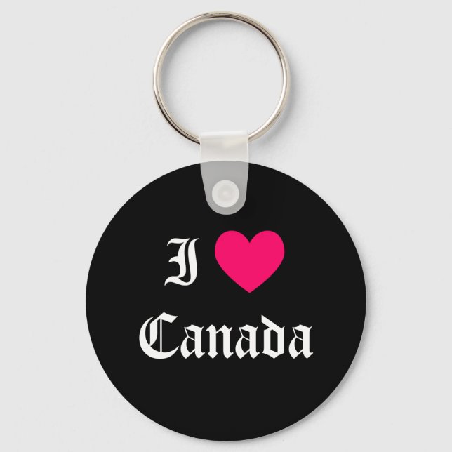 I Love Canada Keychain (Front)