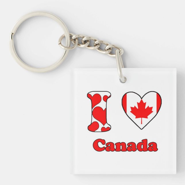 I love Canada Keychain (Front)