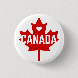 I love Canada leaf 1 Inch Round Button