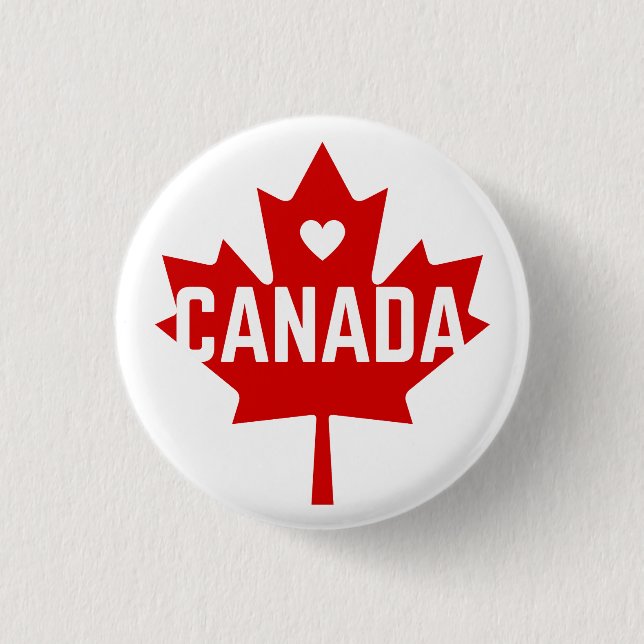 I love Canada leaf  1 Inch Round Button (Front)