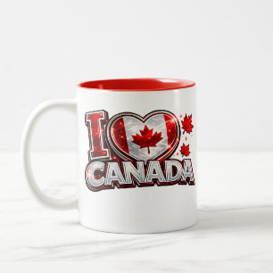 I Love Canada Patriotic Soccer Fan Mug Canadian