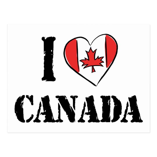 I Love Canada Postcard | Zazzle.ca