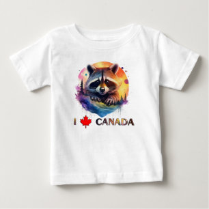 I love Canada,  raccoon, Baby T-Shirt