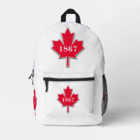 I LOVE Canada - Red Maple Leaf - Est 1867
