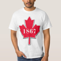 I LOVE Canada - Red Maple Leaf - Est 1867
