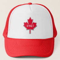 I LOVE Canada - Red Maple Leaf - Est 1867