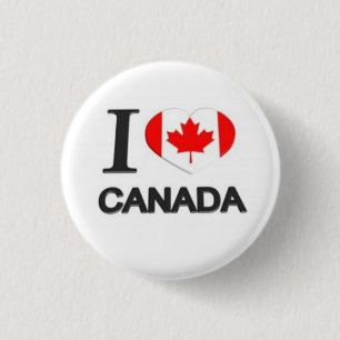 I Love Canada - Red Taco antitrump Trucker  1 Inch Round Button