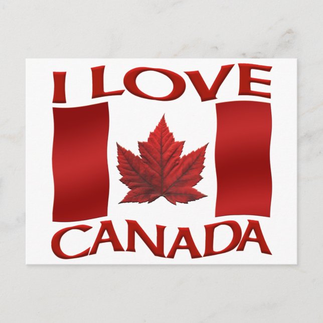 I Love Canada Souvenir Postcards Canada Art Cards (Front)