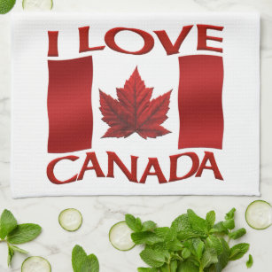 I Love Canada Souvenir Towel Canada Tea Towel Gift