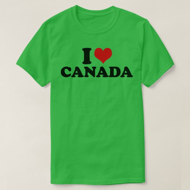 I Love Canada T-Shirt (Design Front)