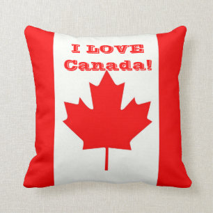 I Love Canada! Throw Pillow