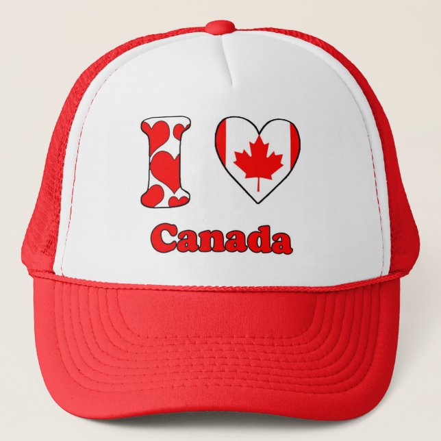 I love Canada Trucker Hat (Front)