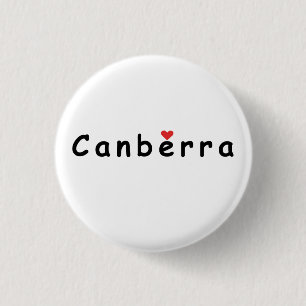 I love Canberra 1 Inch Round Button