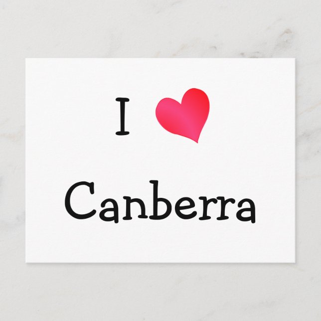 I Love Canberra Postcard (Front)