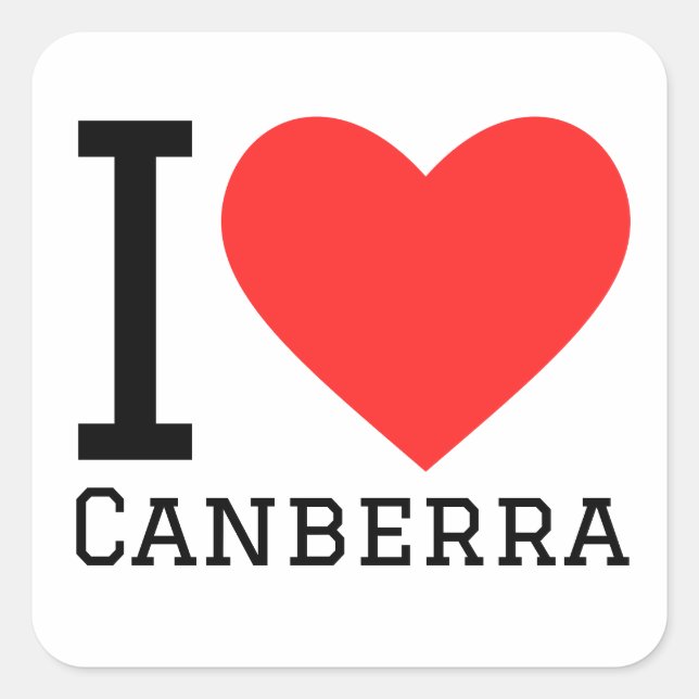 I love Canberra  Square Sticker (Front)