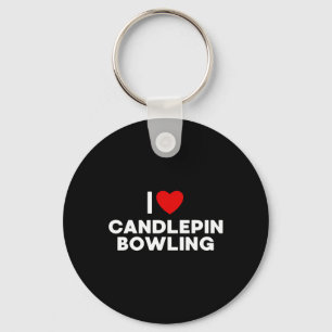 I Love Candlepin Bowling T Shirt  Keychain