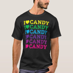 I Love Candy Halloween Party Cute Trick Or Treat T-Shirt