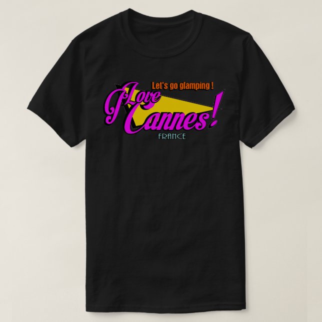 I Love Cannes France T-Shirt (Design Front)