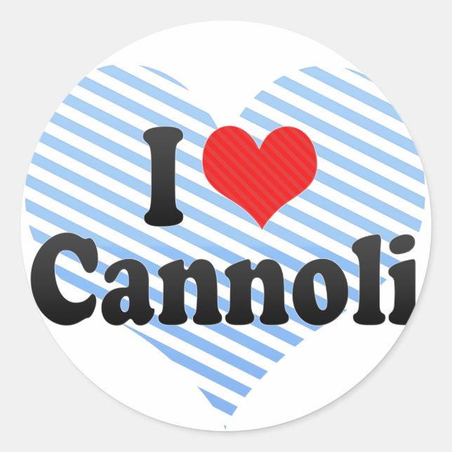 I Love Cannoli Classic Round Sticker (Front)