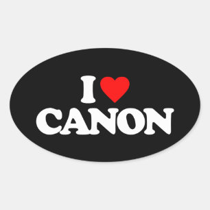 I LOVE CANON OVAL STICKER