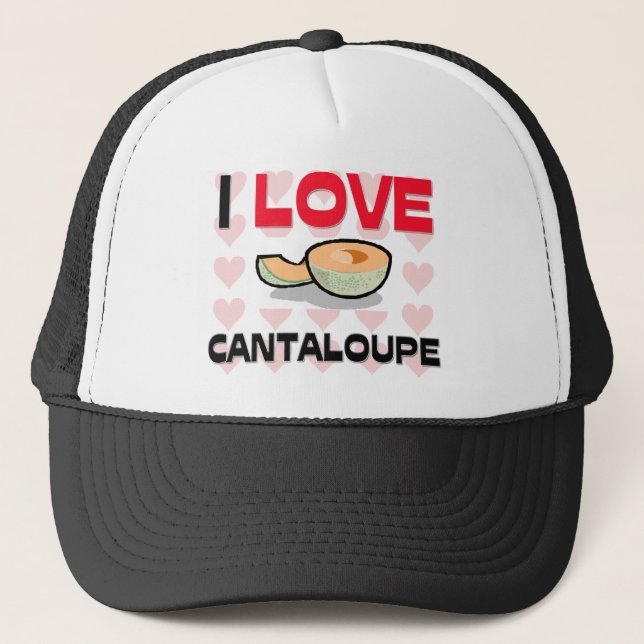 I Love Cantaloupe Trucker Hat (Front)