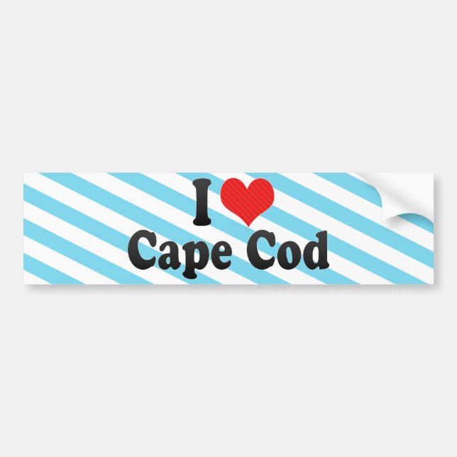 I Love Cape Cod Bumper Sticker (Front)
