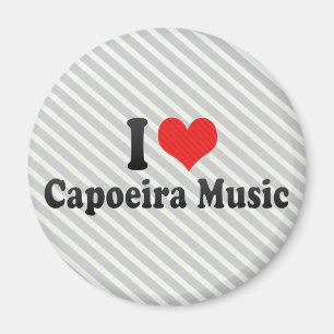 I Love Capoeira Music Magnet