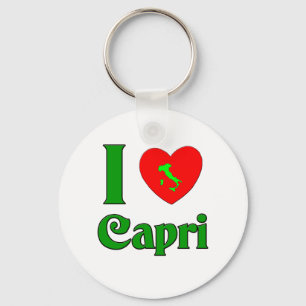 I Love Capri Italy Keychain