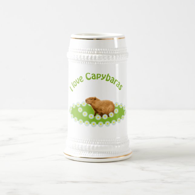 I love Capybaras Beer Stein (Center)