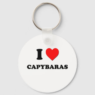 I Love Capybaras Keychain