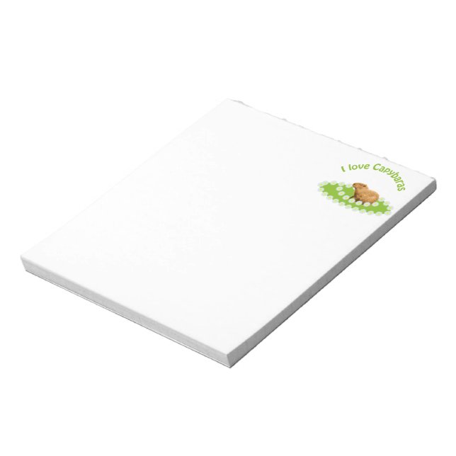 I love Capybaras Memo Notepad (Rotated)