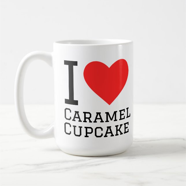 I love caramel cupcake coffee mug (Left)