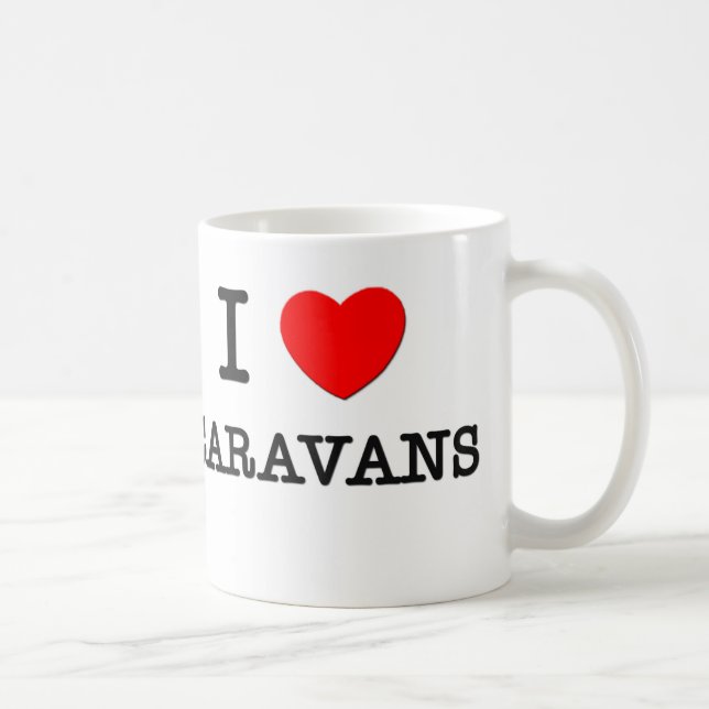 I Love Caravans Coffee Mug (Right)
