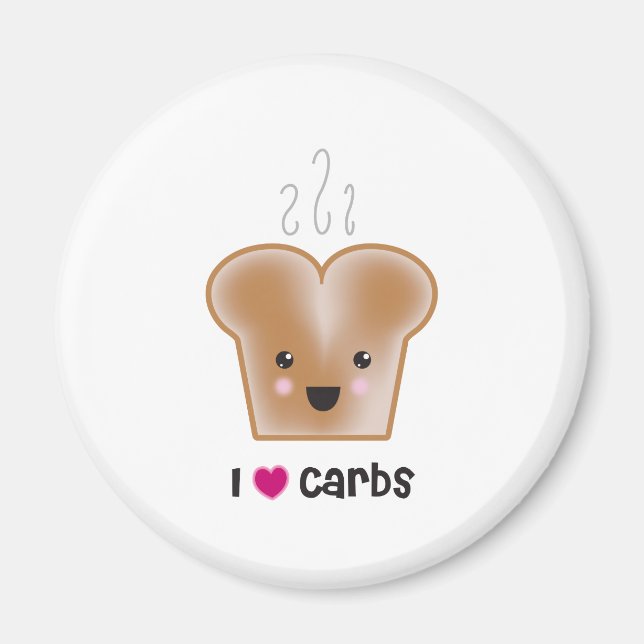 I Love Carbs Magnet (Front)