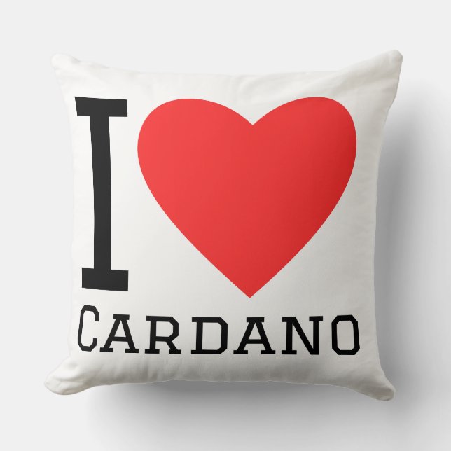 I love Cardano  Throw Pillow (Front)