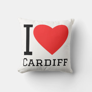 I love cardiff throw pillow