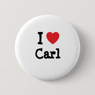 I love Carl heart custom personalized 2 Inch Round Button