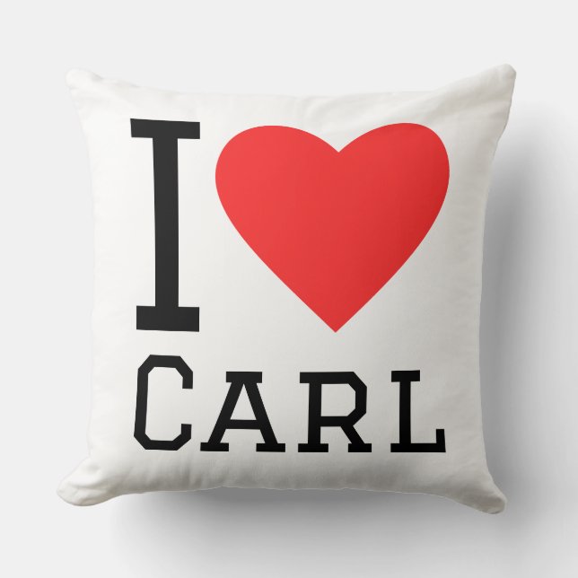 I love carl throw pillow (Front)