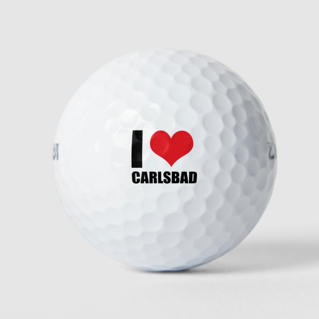 I love Carlsbad  Golf Balls (Front)