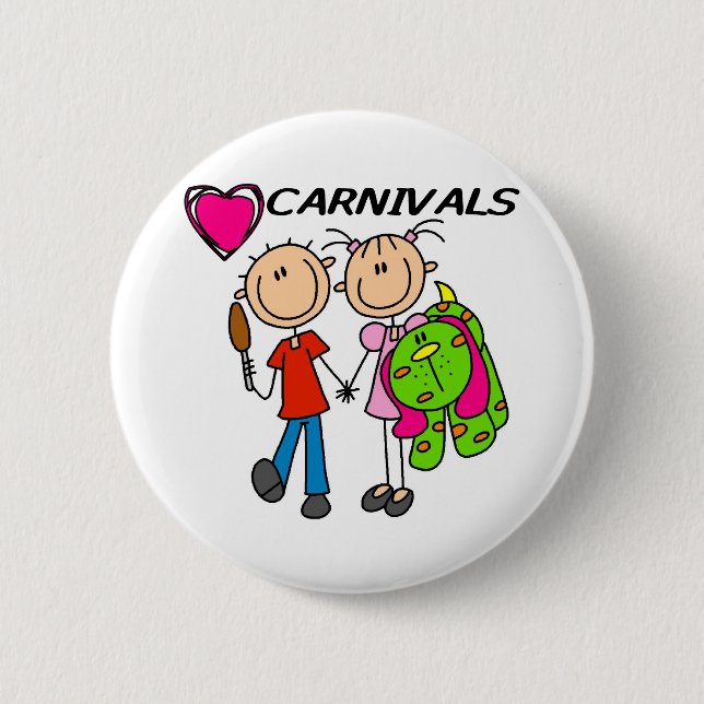 I Love Carnivals 2 Inch Round Button (Front)